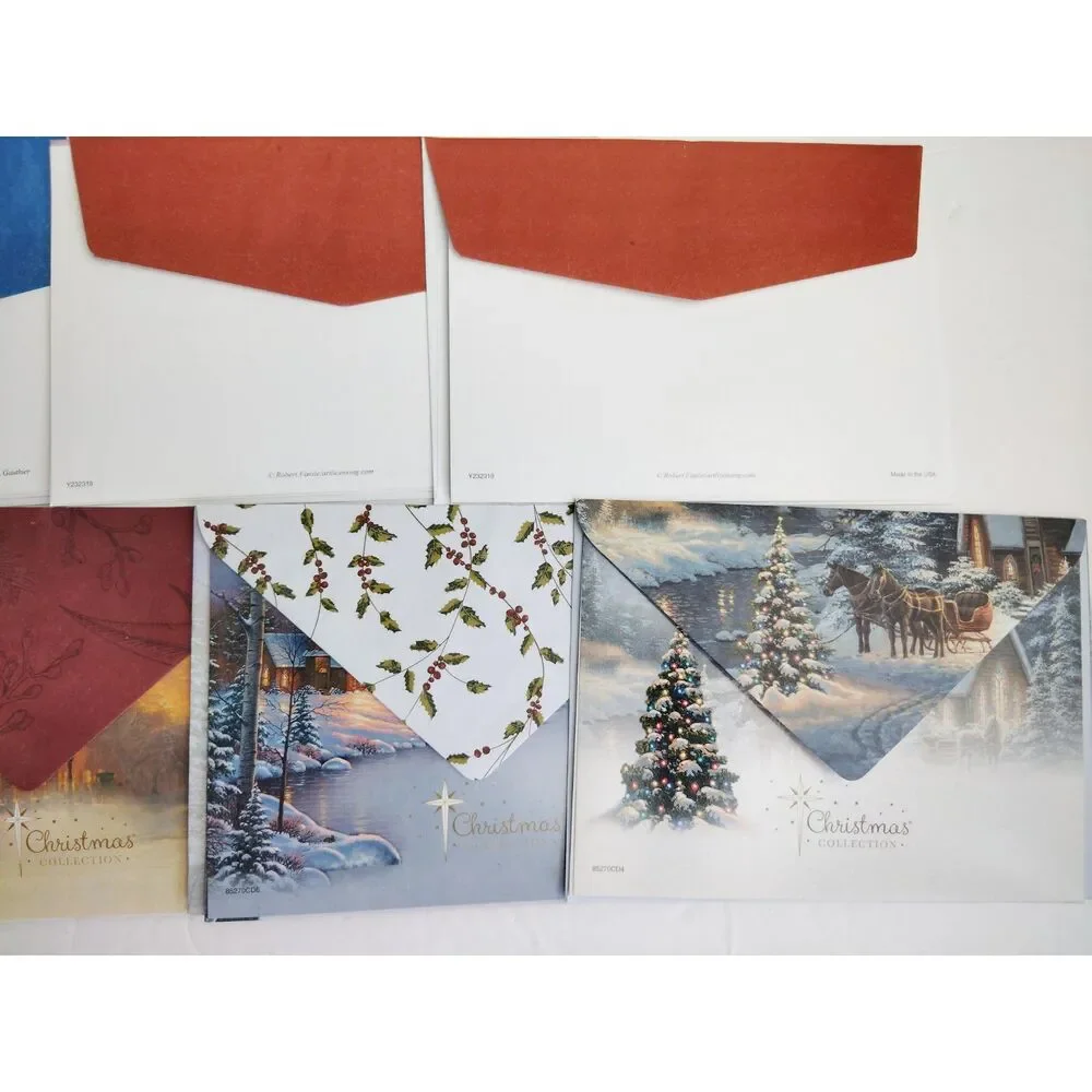 VTG Christmas Collection Greeting Cards Lot of 7 Cottagecore
